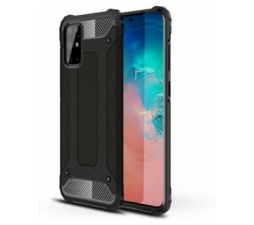 Slika 2 izdelka: Silikonski ovitek Carbon Armor za Samsung Galaxy A12 A125 - črn
