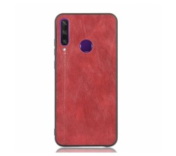 Slika izdelka: Silikonski ovitek EKO usnje za Huawei Y6p rdeč