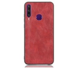 Slika 2 izdelka: Silikonski ovitek EKO usnje za Huawei Y6p rdeč
