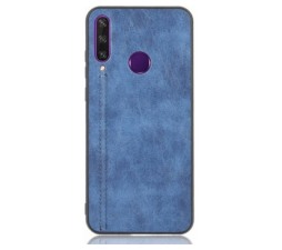 Slika 2 izdelka: Silikonski ovitek EKO usnje za Huawei Y6p moder
