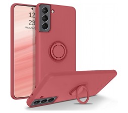 Slika izdelka: Silikonski ovitek Liquid Ring za Samsung Galaxy S22 Ultra 5G - roza