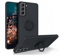 Slika izdelka: Silikonski ovitek Liquid Ring za Samsung Galaxy S22 Plus 5G - črn