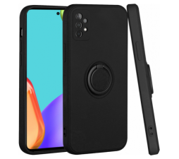 Slika izdelka: Silikonski ovitek Liquid Ring za Samsung Galaxy A03s A037 - črn