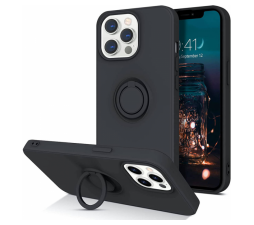 Slika izdelka: Silikonski ovitek Liquid Ring za iPhone 13 Mini - črn