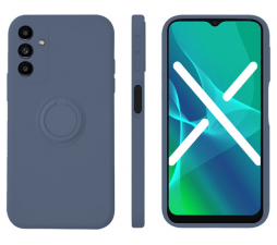 Slika izdelka: Silikonski ovitek Liquid Ring za Samsung Galaxy A32 A326 5G - sivo moder
