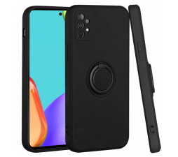 Slika izdelka: Silikonski ovitek Liquid Ring za Samsung Galaxy A52 A525 LTE /A52 A526 5G / A52s A527 - črn