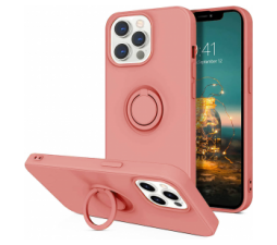 Slika 2 izdelka: Silikonski ovitek Liquid Ring za iPhone 13 Pro Max - roza