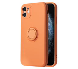 Slika 2 izdelka: Silikonski ovitek Liquid Ring za Samsung Galaxy A13 LTE A135 - oranžen