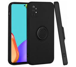Slika 2 izdelka: Silikonski ovitek Liquid Ring za Samsung Galaxy A03s A037 - črn