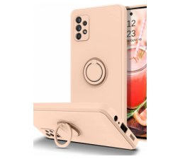 Slika 2 izdelka: Silikonski ovitek Liquid Ring za Samsung Galaxy S22 5G - roza