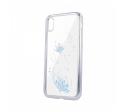 Slika izdelka: Silikonski ovitek Lotus z okvirjem za Samsung Galaxy A40 A405 - srebrn