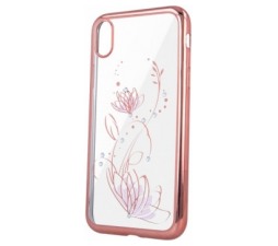 Slika 2 izdelka: Silikonski ovitek Lotus z okvirjem za Samsung Galaxy A50 A505 - pink