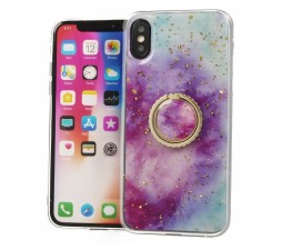 Slika izdelka: Silikonski ovitek Marmor RING za Samsung Galaxy A71 A715 vijola z bleščicami