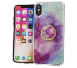 Slika 2 izdelka: Silikonski ovitek Marmor RING za Samsung Galaxy A71 A715 vijola z bleščicami