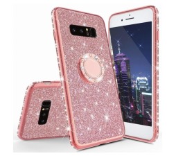 Slika izdelka: Silikonski ovitek RING za Huawei P Smart 2019 roza z bleščicami