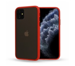 Slika izdelka: Silikonski ovitek s trdim zadnjim delom za Xiaomi Redmi 10T in 10T Pro  - rdeč
