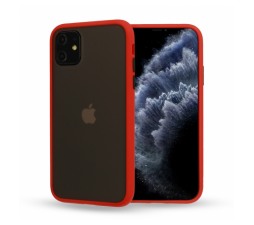 Slika izdelka: Silikonski ovitek s trdim zadnjim delom za iPhone 12 mini  - rdeč