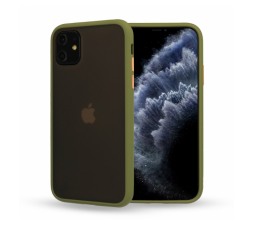 Slika izdelka: Silikonski ovitek s trdim zadnjim delom za iPhone 12 in 12 Pro  - zelen