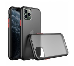 Slika izdelka: Silikonski ovitek s trdim zadnjim delom za iPhone 12 Mini - črn