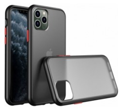 Slika 2 izdelka: Silikonski ovitek s trdim zadnjim delom za iPhone 12 Mini - črn