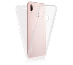 Slika 2 izdelka: Silikonski ovitek spredaj + zadaj za Huawei P20 Lite - prozoren