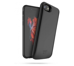 Slika izdelka: Silikonski ovitek Tech Power za iPhone 6 / 6s / 7 / 8 / SE 2020 z baterijo 3200 mAh - črn