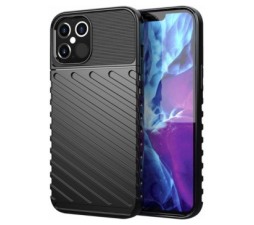 Slika 2 izdelka: Silikonski ovitek Tunder Armor za iPhone 12 Pro Max - črn