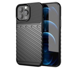 Slika 2 izdelka: Silikonski ovitek Tunder Armor za iPhone 13 Pro Max - črn