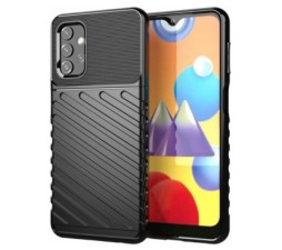 Slika 2 izdelka: Silikonski ovitek Tunder Armor za Samsung Galaxy A03s A037 - črn