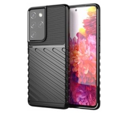 Slika 2 izdelka: Silikonski ovitek Tunder Armor za Samsung Galaxy S21 G991 - črn
