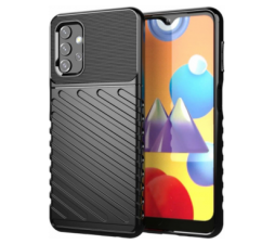 Slika 2 izdelka: Silikonski ovitek Tunder Armor za Samsung Galaxy A73 5G - črn
