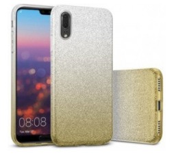 Slika 2 izdelka: Silikonski ovitek z bleščicami Bling 2v1 za iPhone 13 Mini - srebrno zlat