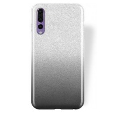 Slika 2 izdelka: Silikonski ovitek z bleščicami Bling 2v1 za iPhone 13 Pro - srebrno siv