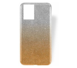 Slika 2 izdelka: Silikonski ovitek z bleščicami Bling 2v1 za Samsung Galaxy S22 5G - srebrno zlat