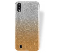 Slika 2 izdelka: Silikonski ovitek z bleščicami Bling za Huawei P40 Pro zlat s srebrnimi bleščicami
