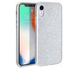 Slika 2 izdelka: Silikonski ovitek z bleščicami Bling za Samsung Galaxy A12 A125 - srebrn