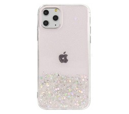 Slika izdelka: Silikonski ovitek z bleščicami SPARKLE za iPhone 11 - prozorno roza