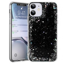 Slika izdelka: Silikonski ovitek z bleščicami SPARKLE za Samsung Galaxy A02s A025 - črn