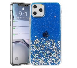 Slika izdelka: Silikonski ovitek z bleščicami SPARKLE za Samsung Galaxy A02s A025 - temno moder
