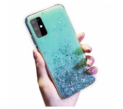 Slika izdelka: Silikonski ovitek z bleščicami SPARKLE za Samsung Galaxy A12 A125 - moder