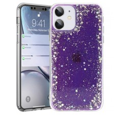 Slika izdelka: Silikonski ovitek z bleščicami SPARKLE za Samsung Galaxy S21 FE G990 - vijola
