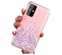Slika izdelka: Silikonski ovitek z bleščicami SPARKLE za iPhone 13 6.1 - roza