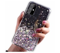Slika izdelka: Silikonski ovitek z bleščicami SPARKLE za Samsung Galaxy A03s A037 - črn