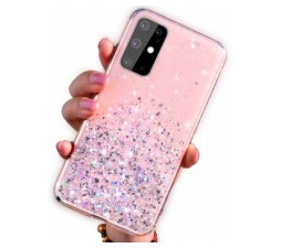 Slika 2 izdelka: Silikonski ovitek z bleščicami SPARKLE za Samsung Galaxy A51 A515 roza
