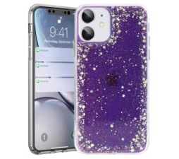 Slika 2 izdelka: Silikonski ovitek z bleščicami SPARKLE za Samsung Galaxy A12 A125 - vijola