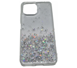 Slika 2 izdelka: Silikonski ovitek z bleščicami SPARKLE za iPhone 14 Pro - prozoren