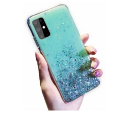 Slika 2 izdelka: Silikonski ovitek z bleščicami SPARKLE za Samsung Galaxy S21 FE G990 - moder