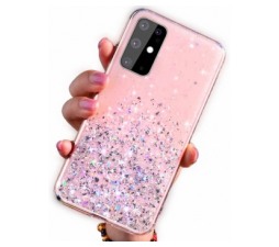 Slika 2 izdelka: Silikonski ovitek z bleščicami SPARKLE za iPhone 13 6.1 - roza