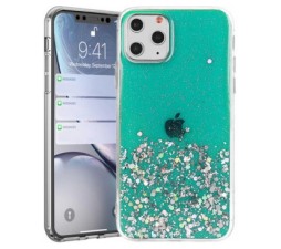 Slika 2 izdelka: Silikonski ovitek z bleščicami SPARKLE za Samsung Galaxy A03s A037 - zelen