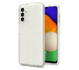 Slika izdelka: Silikonski ovitek z bleščicami za Samsung Galaxy A13 LTE A135 - prozoren s srebrnimi bleščicami